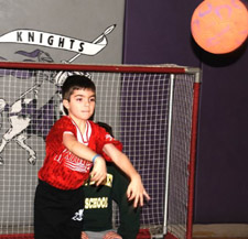 Francesco Pedulla made some terrific saves in goal for the peewees. 