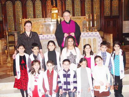 The First Reconciliation Class of Our Lady of Lebanon Maronite Cathedral. Photo by Simon AlHaddad