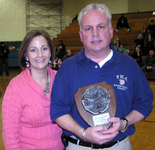 Fontbonne athletic director Donna Schirippa and head coach Stephen Oliver were awarded the runner-up award as finalists in the New York City GCHSAA Division II finals.