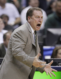 Legendary Michigan State coach Tom Izzo is hoping to keep his cool and avoid the distinction of becoming the first No. 1 seed ever to lose to a No. 16 Friday night in Columbus, Ohio.    AP Photo