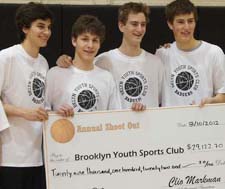 Brooklyn native Clio Markman (second from left), a junior at Manhattanâ€™s Trevor Day School, helped the Brooklyn Youth Sports Club raise nearly $30,000 last weekend.