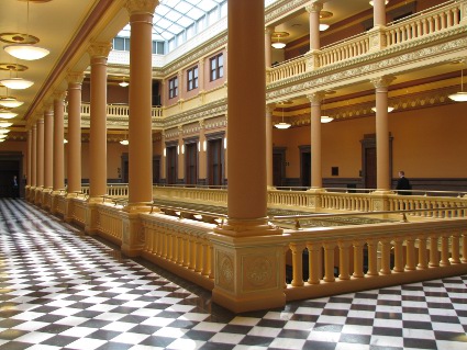 An interior view of the U.S. Bankruptcy Court for the Eastern District of New York.