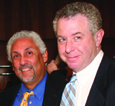 Brooklyn Criminal Court Judge Frederick Arriaga (left) and Brooklyn Bar Association First Vice President Andrew Fallek.