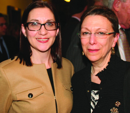Former Brooklyn Bar Association President Diana Szochet (left) and newly elected Kings County Supreme Court Judge Rachel Adams. 