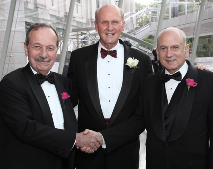 Charles K. Oâ€™Neill, Esq., recipient of the James Monroe Buckley Award; New York Methodist Hospital President and CEO Mark J. Mundy; and Emil Baccash, MD, FACP, recipient of the Lewis S. Pilcher Award.