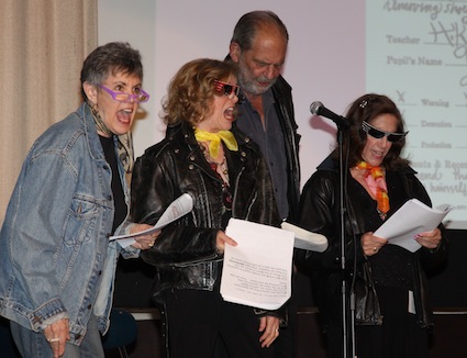 The "Bedford Bums": Paula Riezenman, Carole Demas, Robert Grossman and Paula Janis.