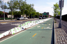 The Columbia Street Bike Path, which has been incorporated into the Brooklyn Waterfront Greenway. Photo courtesy of DOT