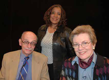 Dennis Holt with Con Edison's Brooklyn spokeswoman and cable TV talk show host Toni Yuille Williams, and Susan Wolfe, former president of the Boerum Hill Association. Eagle file photo