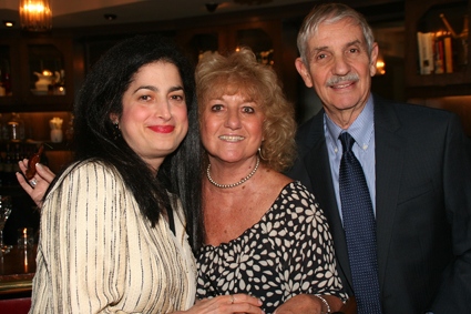 Catholic Lawyers Guild President Sara Gozo (left), and Kings County American Inn of Court past-president Hon. Gerard Rosenberg and his wife Harriet.  