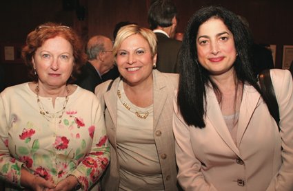  BWBA Recording Secretary Jeannie Costello (left), WBASNY Delegate Theresa Ciccotto (center), and Catholic Lawyers Guild of Brooklyn President and BWBA Director Sara Gozo.