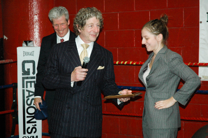 Justice Reichbach, center, is seen here at Gleason's Gym with his daughter Hope, also deceased. Photo by Samuel Newhouse.
