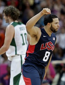 Brooklyn Nets point guard Deron Wiliams has helped this year's version of "The Dream Team" to five straight victories entering Wednesday's quarterfinal game with Australia.  AP Photo
