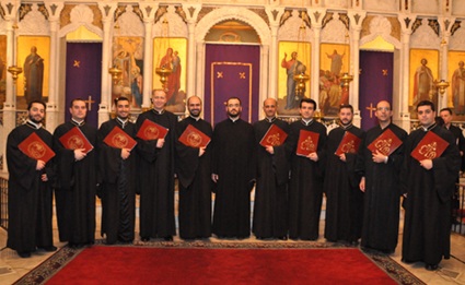 The Choir of St. Romanos the Melodist from the Antiochian Orthodox Archdiocese of Beirut. Photo courtesy of St. Nicholas Antiochian Cathedral