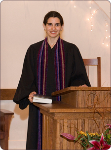 Reverend Ana Levy-Lyons, the First Unitarian Congregational Society in Brooklyn's first female Senior Minister.