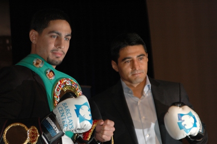 While Danny "Swift" Garcia and Erik "El Terrible" Morales will be headlining Saturday night's fight card in Downtown Brooklyn, Brooklyn's-own Paulie "The Magic Man" Malignaggi figures to be the crowd favorite.  Eagle photo by John Torenli