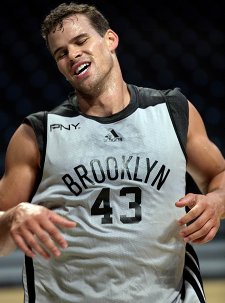 Nets power forward Kris Humphries returned to practice Wednesday after missing Monday's workout due to the passing of his grandmother.  AP Photo