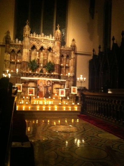 Grace Church altar set up for Taize service_photo by FNT.JPG
