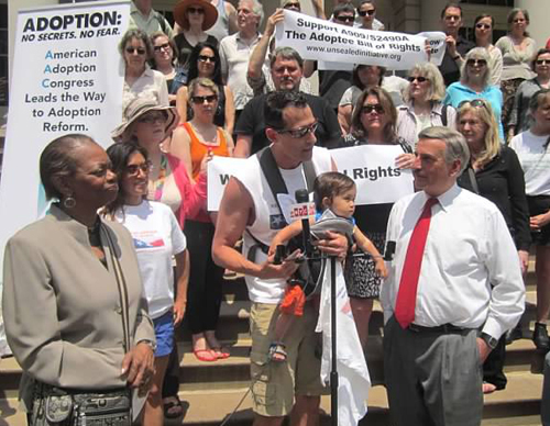 b_Senator Montgomery, Veteran Peter W. Franklin with AdopteesWithoutLiberty, Assemblyman Weprin and New York Statewide Adoption Reform's UNSEALED INITIATIVE.jpg