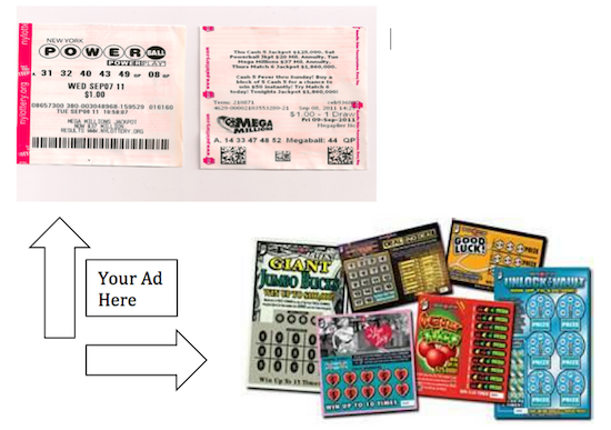 Ads on lottery tickets again passed the State Senate