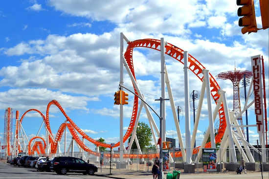 Coney Island has a new roller coaster, Thunderbolt. Soon we'll actually be able to ride it. Photo by Rob Abruzzese