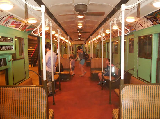 A vintage subway car from 1932 was a special treat for museum visitors