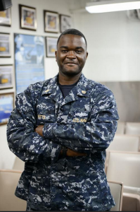 Chief Petty Officer Derrick Pitts, a Brooklyn native, of the U.S. Navy