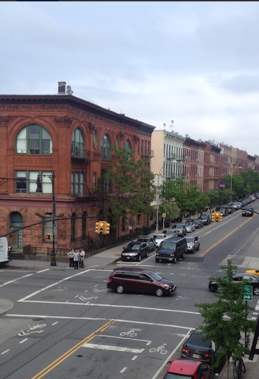 Greenpoint Avenue and Franklin Street, an area that will be heavily impacted by the five-week summer shutdown of the G train's Greenpoint portion above Nassau Avenue
