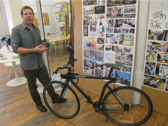 Mark Prommel, of Pensa, with the Merge prototype bicycle.png