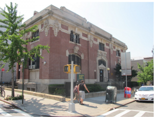Pacfic Street library, from the corner of 4th Avenue