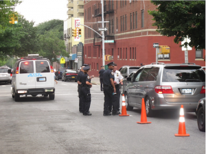 Police conducted a checkpoint for tinted windows Monday on Franklin Avenue