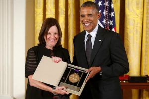 President Barack Obama on Monday awarded the 2013 National Medal of Arts to the Brooklyn Academy of Music (BAM)