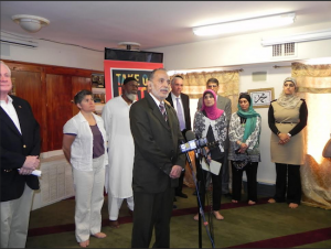 Speaking at the press conference, Dr. Husam Rimawi, president of the Islamic Society of Bay Ridge, says Muslims were frightened by the incident that took place in Bay Ridge on Sunday