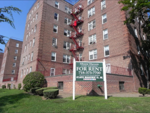 The shocking fliers were discovered at Shore Haven, a complex of apartment buildings in Bensonhurst