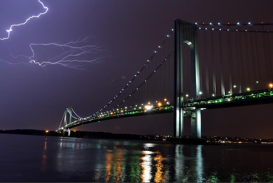 Thunderstorms put on quite a show in Brooklyn on Wednesday night and are expected to continue into Friday