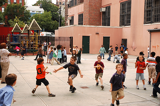Brooklyn kids play before school. Photo by Mary Frost