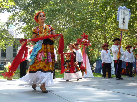 Dancers at La Guelaguetza Festival New York in Brooklyn. Photo by Mary Frost