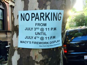 No parking on the 4th of July. Photo by Bob Scott