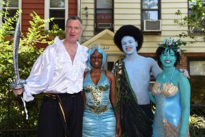 De Blasio family at Mermaid parade; currently preparing for Italy
