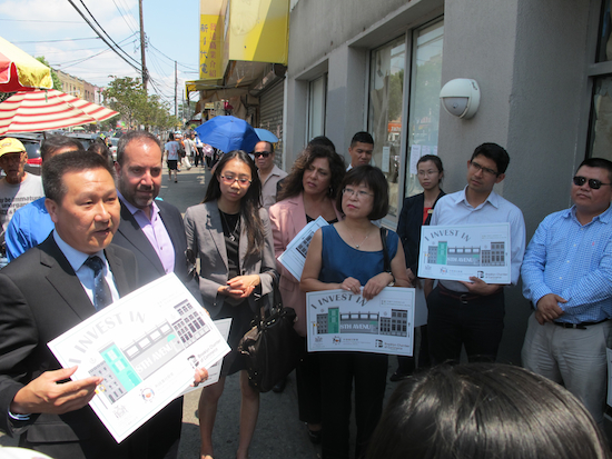 A cleanup initiative for Sunset Park’s Eighth Avenue was announced Thursday