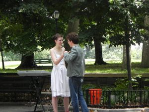 Amy Frey (Juliet) and Glen Provost (Romeo) meet for the first time and immediately fall in love