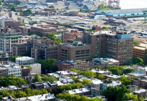 An aerial view of Long Island College Hospital (LICH). Photo by Mary Frost