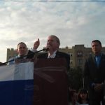Assemblyman William Colton was one of several elected officials who spoke at the rally and pledged support for Israel. Photo courtesy of Priscilla Consolo