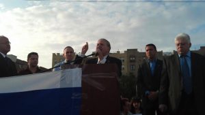 Assemblyman William Colton was one of several elected officials who spoke at the rally and pledged support for Israel. Photo courtesy of Priscilla Consolo