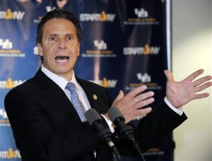 Gov. Cuomo's lead in the polls has decreased but still sizable. AP Photo/Gary Wiepert