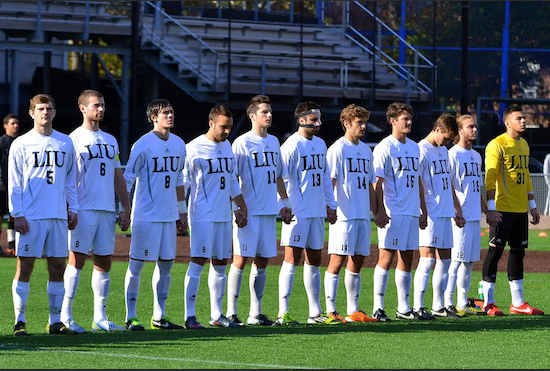 LIU Brooklyn’s men’s soccer team made big improvements last year and returned nearly its entire team this year, but somehow was picked to finish last in the NEC this season. Doesn’t matter because that’s just more motivation. Photos by Rob Abruzzese.