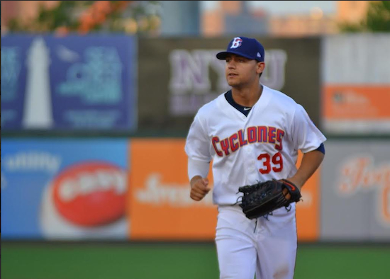 Brooklyn Cyclones Michael Conforto is comes off field vs