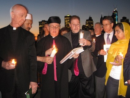 September 11 memorial service on the Brooklyn Heights Promenade