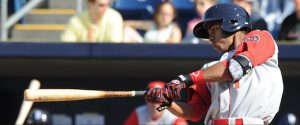 Eighteen-year-old Brooklyn shortstop Amed Rosario made his pro baseball playoff debut with Savannah on Wednesday night in Asheville, N.C.