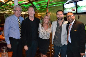 Bob Howe (left), president of the Merchants of Third Avenue, with Pioneer winners Ted Mann (second from left), Kimberly Fasano, and Michael Esposito. Also pictured is Merchants Co-Treasurer Brian Chin (right).