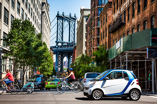 Car-sharing service car2go is launching in Brooklyn soon. Photo by ‎Aaron Rogosin Photography courtesy of car2go